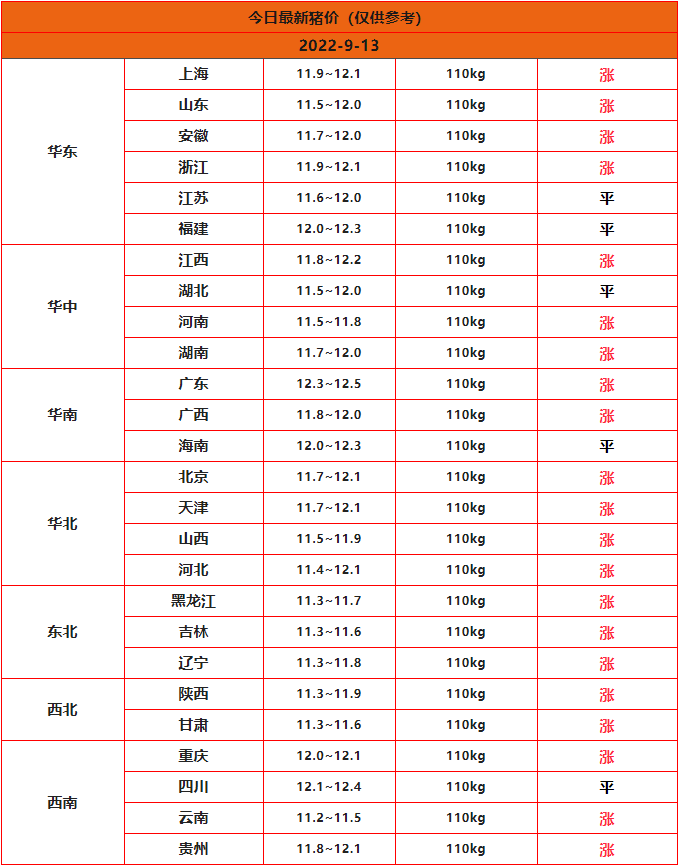 全國豬價(jià)行情