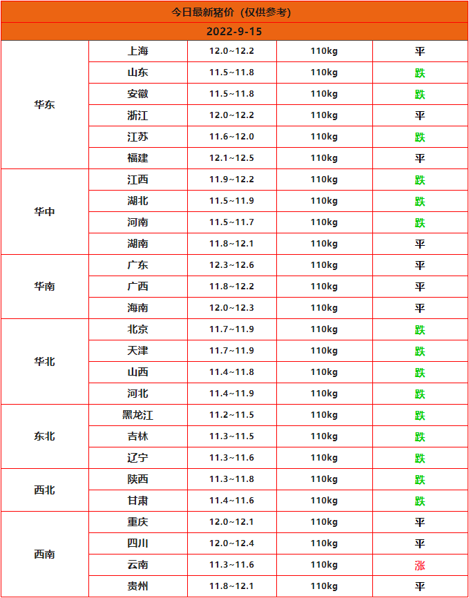 全國豬價(jià)行情